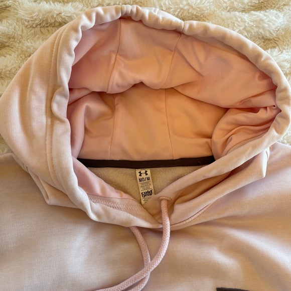 Under Armour Cold Gear Light Pink Hoodie - Size M - Picture 5 of 8